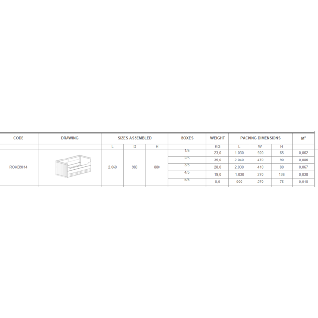 Vipack Vipack Kajuitbed Robin  Wit -  90x200 cm