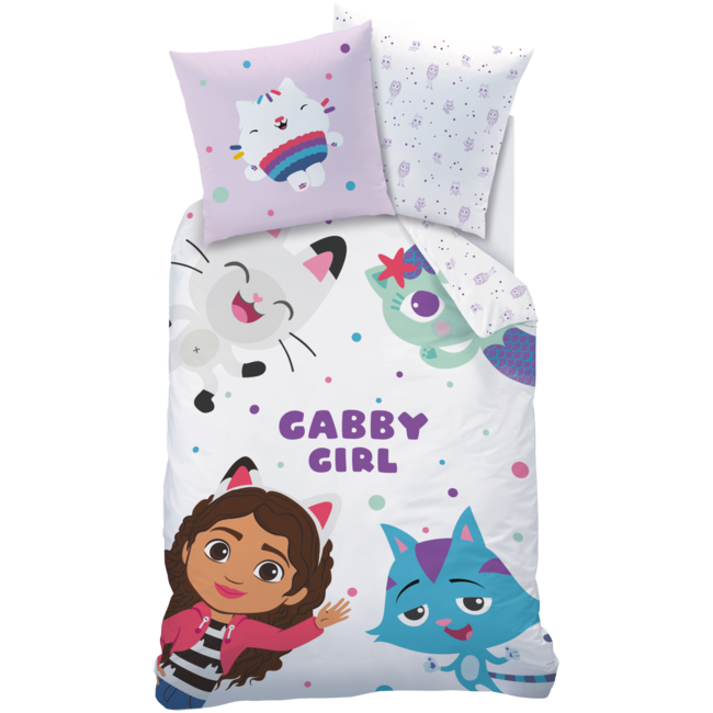 MerchandiseFever Gabby's Poppenhuis Dekbedovertrek Funny - 140 x 200 + 63 x 63 cm - Katoen