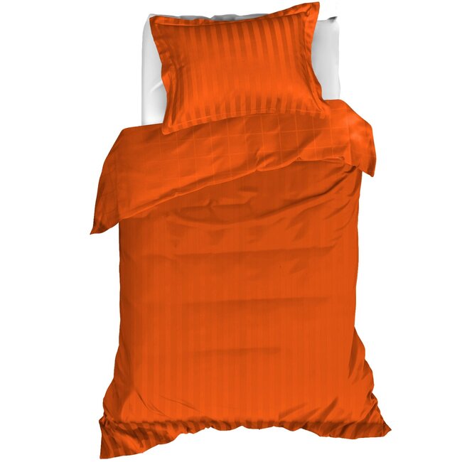 MerchandiseFever De Witte Lietaer Dekbedovertrek Zygo Gold Flame - 140 x 200/220 cm + 1x 60 x 70 cm - Oranje - Katoen Satijn