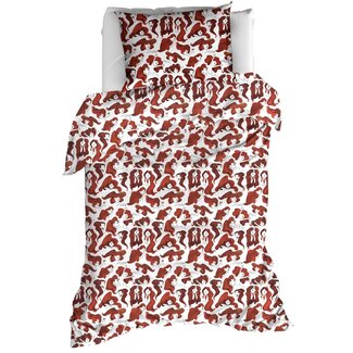 MerchandiseFever Moodit Dekbedovertrek Odil Zoe Wine Red - Katoen