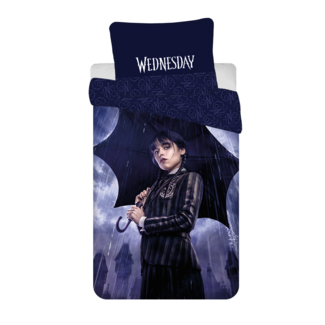 MerchandiseFever Wednesday Dekbedovertrek, Rain - Katoen - Topkwaliteit