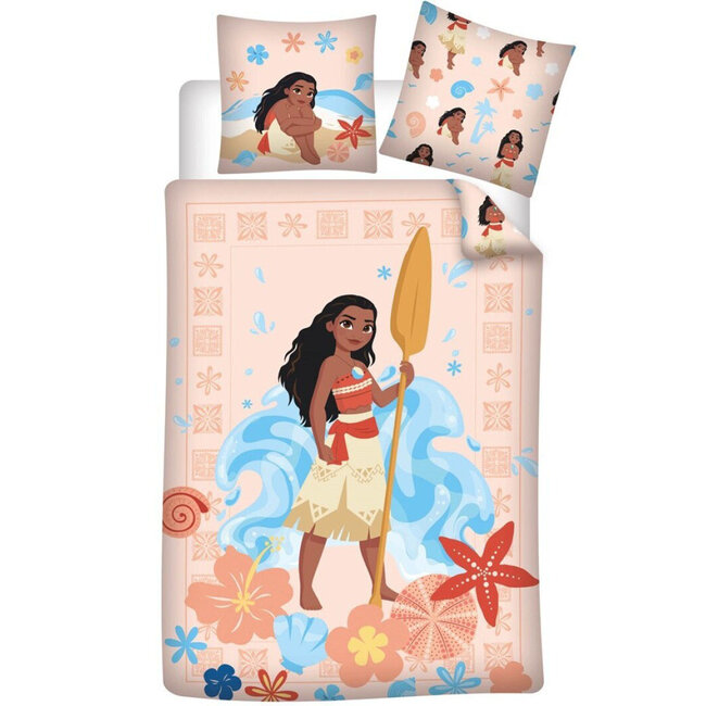 MerchandiseFever Disney Vaiana Dekbedovertrek Warrior - 140 x 200 + 65 x 65 cm - Polykatoen