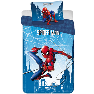 MerchandiseFever Spiderman Dekbedovertrek, Web - Katoen - Topkwaliteit