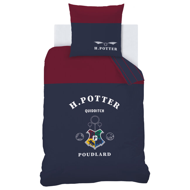 MerchandiseFever Harry Potter Dekbedovertrek, Stripe - 140x200 cm + 63x63cm - Katoen