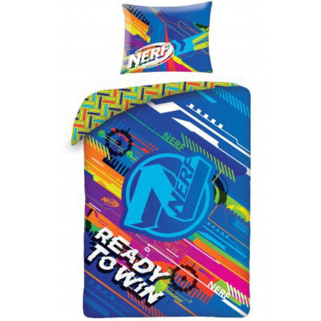 MerchandiseFever Nerf Dekbedovertrek, Ready to Win - 140 x 200 + 70 x 90 cm - Katoen