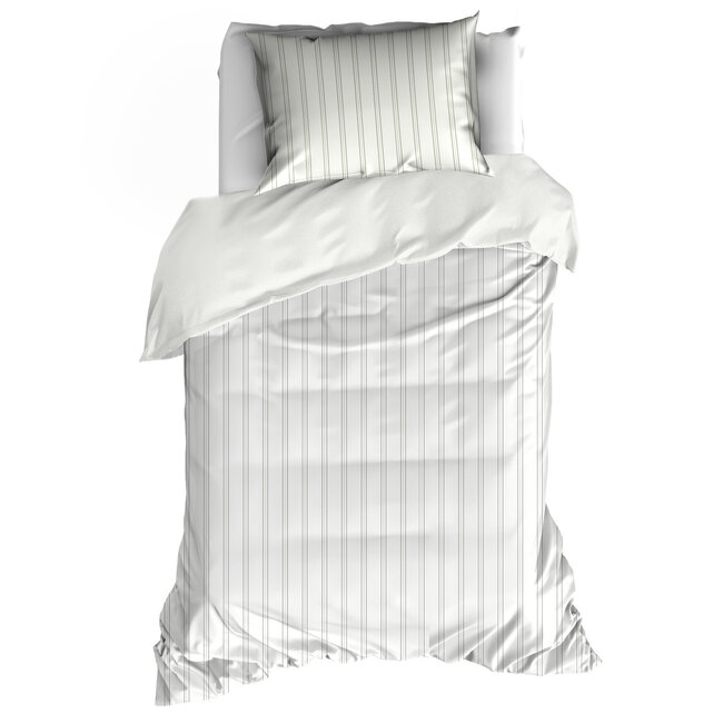 MerchandiseFever De Witte Lietaer Dekbedovertrek Chiara Winter Moss - 140 x 200/220 + 1 st. 60 x 70 cm - Katoen Satijn