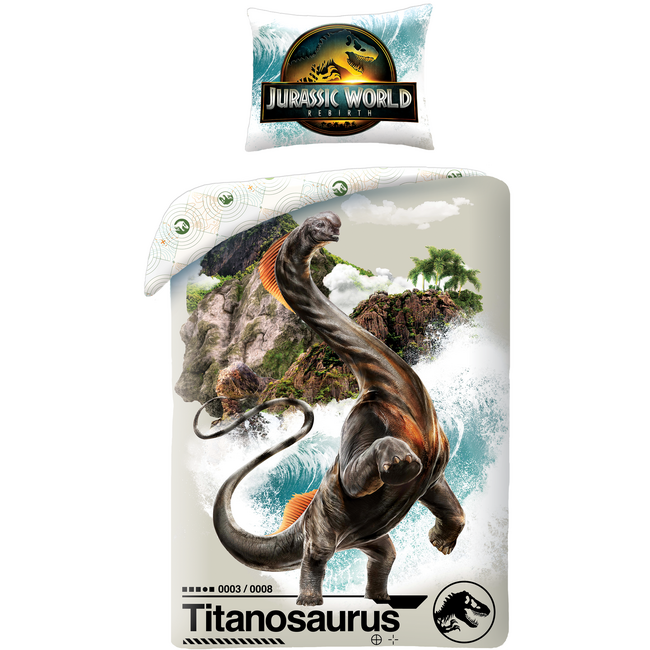 MerchandiseFever Jurassic World Dekbedovertrek Titanosaurus - 140 x 200 cm + 70 x 90 cm - Polyester