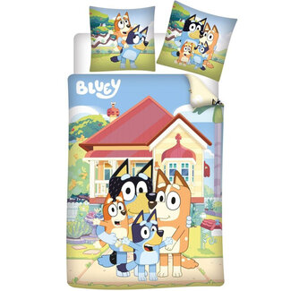 MerchandiseFever Bluey Dekbedovertrek Happy Home - Flanel - Topkwaliteit