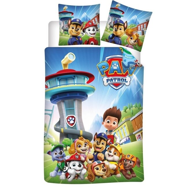 MerchandiseFever PAW Patrol Dekbedovertrek Team - 140 x 200 + 65 x 65 cm - Polykatoen