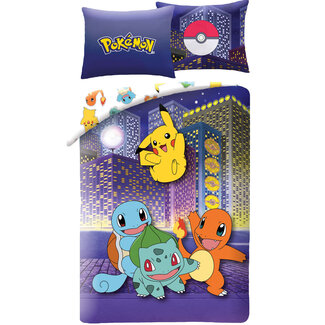 MerchandiseFever Pokemon Dekbedovertrek, City - Polyester - Topkwaliteit