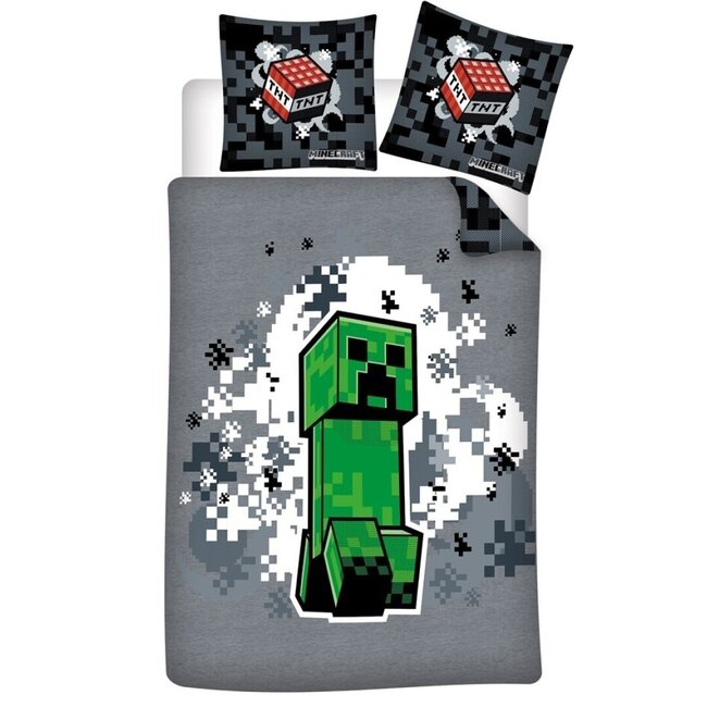 MerchandiseFever Minecraft dekbedovertrek - Eenpersoons - 140 x 200 cm / 65 x 65 cm - Polycotton