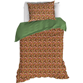 MerchandiseFever De Witte Lietaer Dekbedovertrek Flowerpower, Green Bee