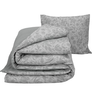 MerchandiseFever De Witte Lietaer Dekbedovertrek Lea Natural Grey - Flanel