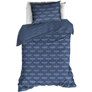 MerchandiseFever De Witte Lietaer Dekbedovertrek Crane Blue - Flanel