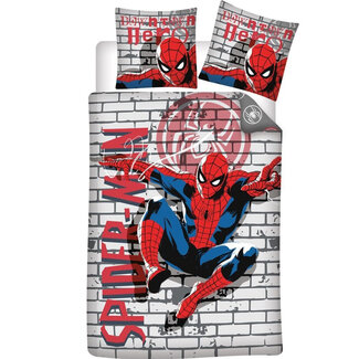 MerchandiseFever Spiderman Dekbedovertrek, Downtown Hero - Polykatoen