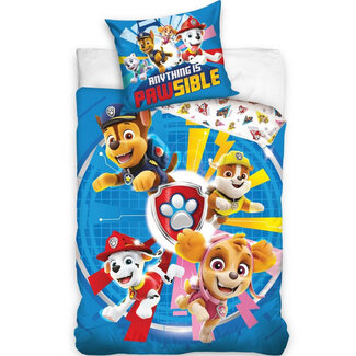 MerchandiseFever Paw Patrol Dekbedovertrek, Anything is Pawsible - Polykatoen