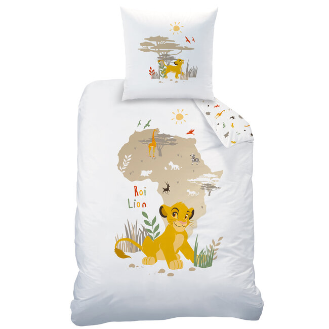 MerchandiseFever Disney Lion King Dekbedovertrek, Brousse - Eenpersoons - 140 x 200 cm - Katoen
