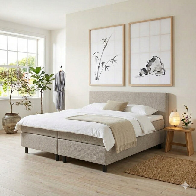 Key West Boxspring V100- Kleur beige