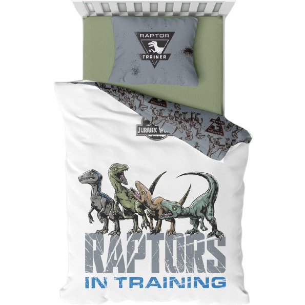 Jurassic World Dekbedovertrek Raptors in Training - Katoen