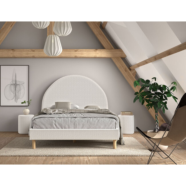 Vipack Vipack Moon opbergbed 140x200 cm-  Wit