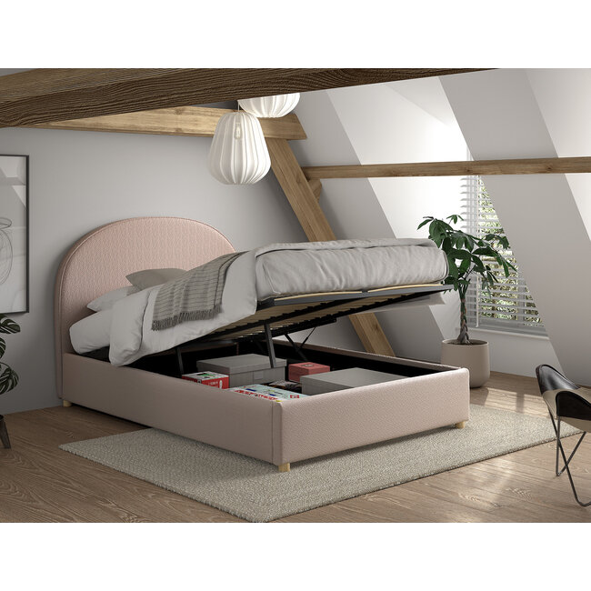 Vipack Vipack Moon opbergbed 140x200 cm-  Roze