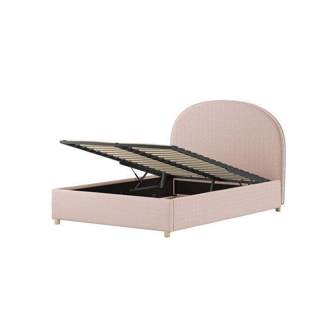 Vipack Vipack Moon opbergbed 140x200 cm-  Roze