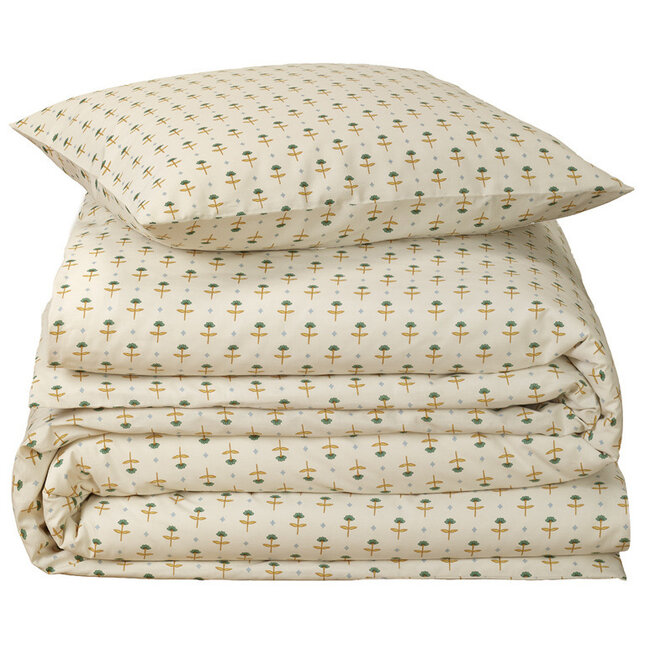 MerchandiseFever Moodit Dekbedovertrek Odil Sandflower - 1-persoons - 140 x 200/220 + 60 x 70 cm - Katoen