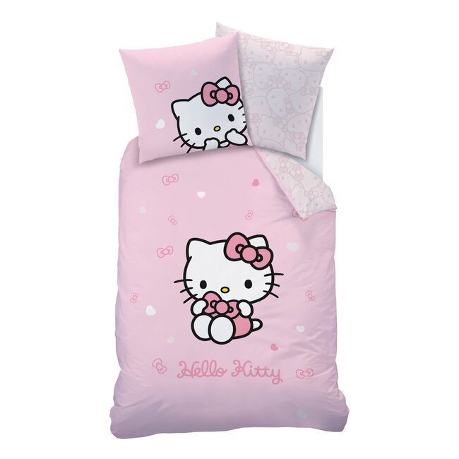 MerchandiseFever Hello Kitty Dekbedovertrek Cute - 140 x 200 + 63 x 63 cm - Katoen
