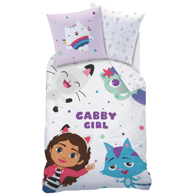 MerchandiseFever Gabby's Poppenhuis Dekbedovertrek Funny - 140 x 200 + 63 x 63 cm - Katoen