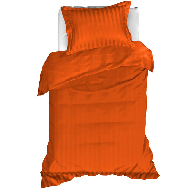 MerchandiseFever De Witte Lietaer Dekbedovertrek Zygo Gold Flame - 140 x 200/220 cm + 1x 60 x 70 cm - Oranje - Katoen Satijn