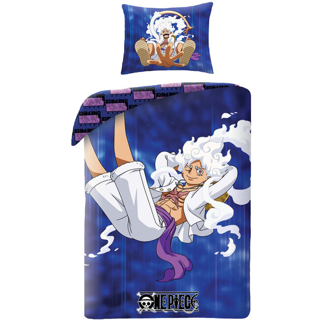 MerchandiseFever One Piece Dekbedovertrek, Devil Fruit - Eenpersoons - 140 x 200 cm / 70 x 90 cm - Katoen