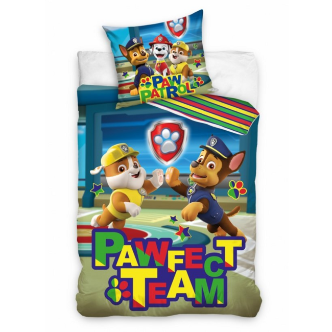 MerchandiseFever PAW Patrol Dekbedovertrek, Pawfect Team - 140 x 200 + 70 x 90 cm - Katoen