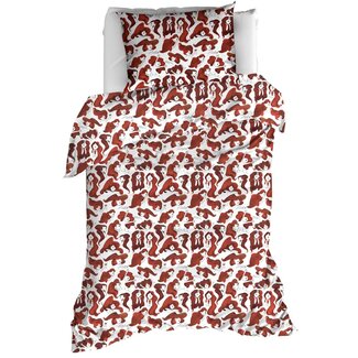 MerchandiseFever Moodit Dekbedovertrek Odil Zoe Wine Red - Katoen