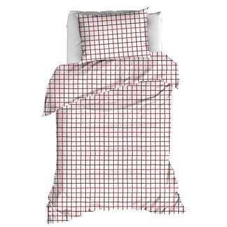 MerchandiseFever Moodit Dekbedovertrek Odil Rhombus Ruby Red - Katoen