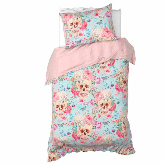 MerchandiseFever De Witte Lietaer Dekbedovertrek Mexicana Blush - 140 x 200/220 + 60 x 70 cm - Katoen Satijn
