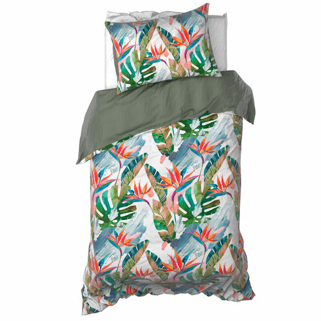 MerchandiseFever De Witte Lietaer Dekbedovertrek Barbados Freetop - 140 x 200/220 + 60 x 70 cm - Katoen Satijn
