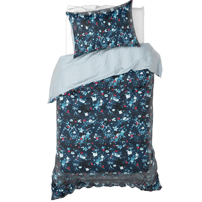 MerchandiseFever De Witte Lietaer Dekbedovertrek Arabella Powder Blue - 140 x 200/220 + 60 x 70 cm - Katoen Satijn