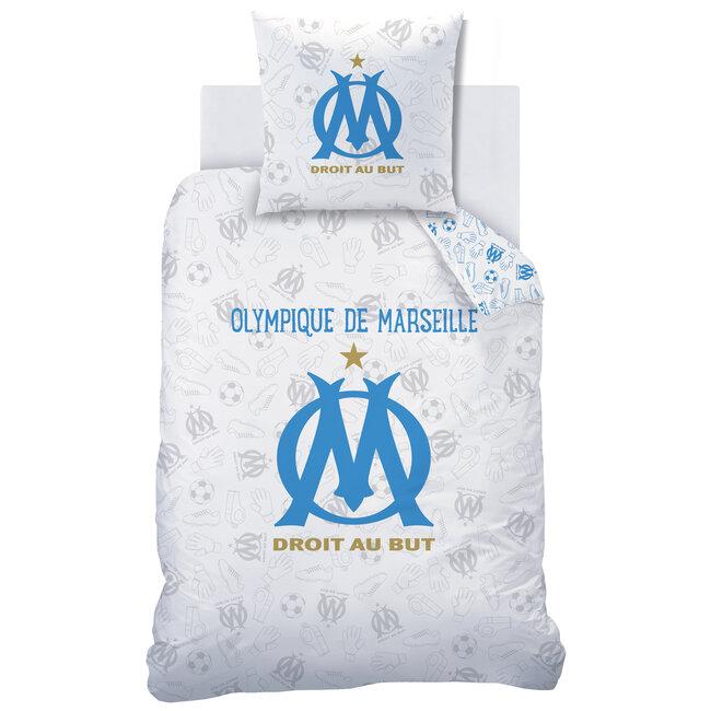 MerchandiseFever Olympique Marseille Dekbedovertrek Univers - 140 x 200 + 63 x 63 cm - Katoen