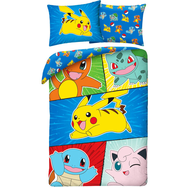 MerchandiseFever Pokemon Dekbedovertrek, Jigglypuff - Eenpersoons - 140 x 200 cm / 70 x 90 cm - Katoen