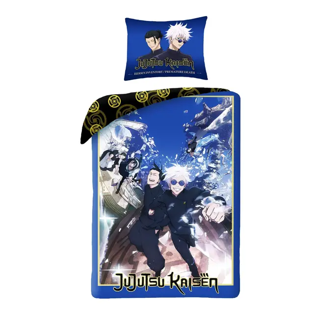 MerchandiseFever Jujutsu Kaisen Dekbedovertrek - Eenpersoons - 140 x 200 cm / 70 x 90 cm - Polyester