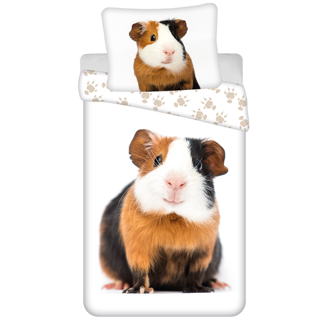 MerchandiseFever Sweet Home Dekbedovertrek, Cavia - Eenpersoons - 140 x 200 + 70 x 90 cm - Katoen