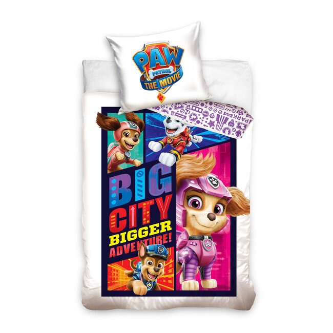MerchandiseFever PAW Patrol Dekbedovertrek Big City - 140 x 200 cm + 60 x 70 cm - Katoen