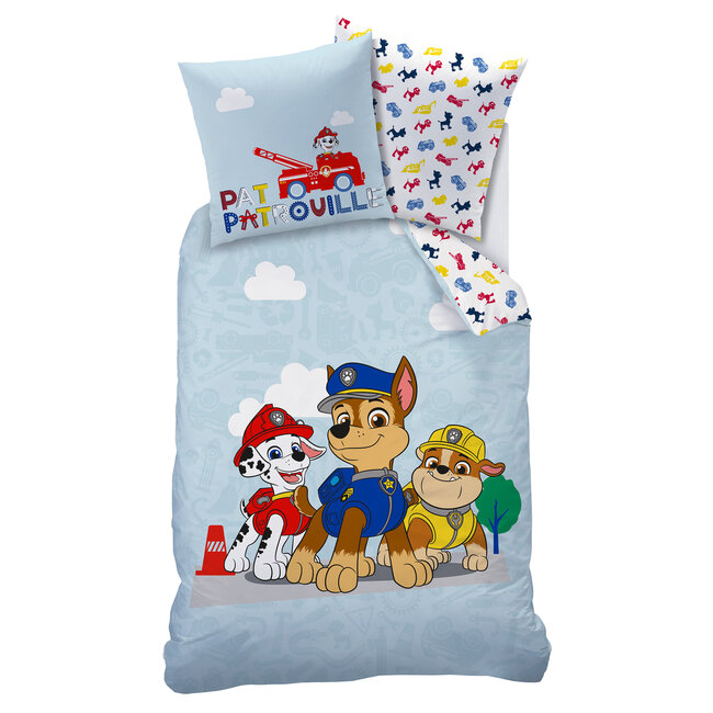 MerchandiseFever PAW Patrol Dekbedovertrek Patboy - 140 x 200 + 63 x 63 cm - Katoen