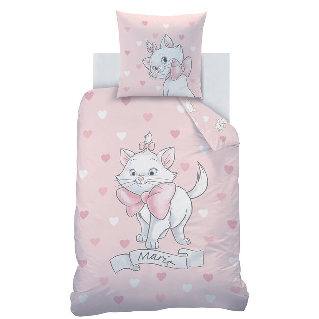 MerchandiseFever Disney Aristocats Dekbedovertrek, Love - 140 x 200 cm + 63 x 63 cm - Katoen