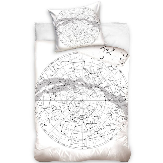 MerchandiseFever Dreame3 dekbedovertrek Globe - Eenpersoons - 140 x 200 / 70 x 90 cm - Katoen