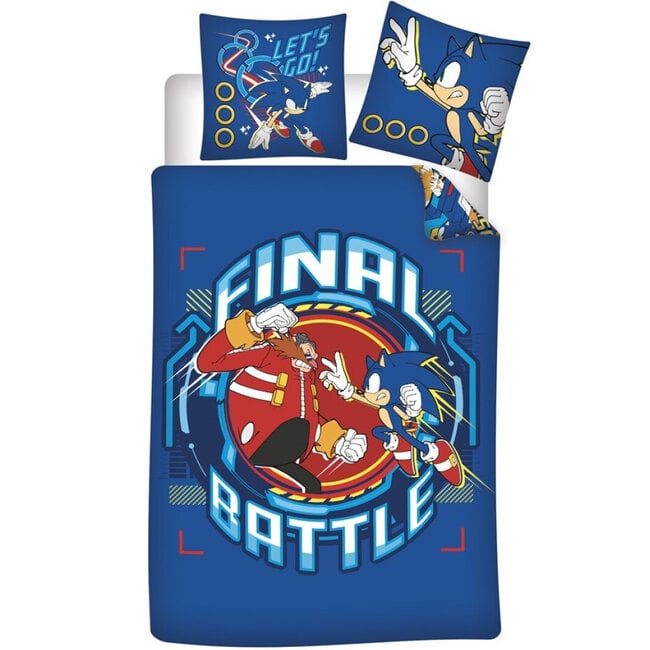 MerchandiseFever Sonic dekbedovertrek Final Battle - Eenpersoons - 140 x 200 cm / 65 x 65 cm - Katoen