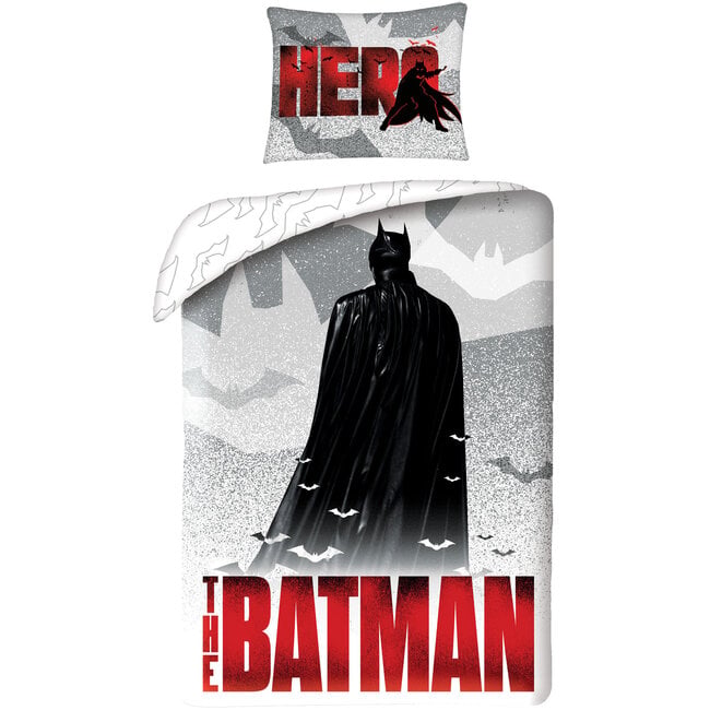 MerchandiseFever Batman Dekbedovertrek, Hero - 140x200 cm / 70 x 90 cm - Katoen