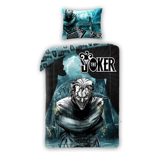 MerchandiseFever Batman Dekbedovertrek, The Joker - 140x200 cm / 70 x 90 cm - Katoen