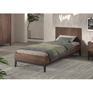 Vipack Ilyas Kinder-en tienerbed 90x200 cm – Walnoot