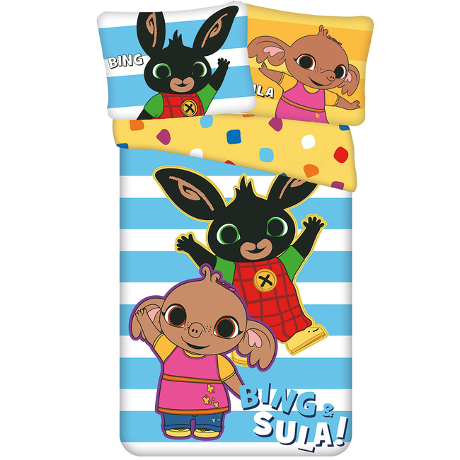 MerchandiseFever Bing Bunny Dekbedovertrek Sula - 140 x 200 cm / 70 x 90 cm - Katoen